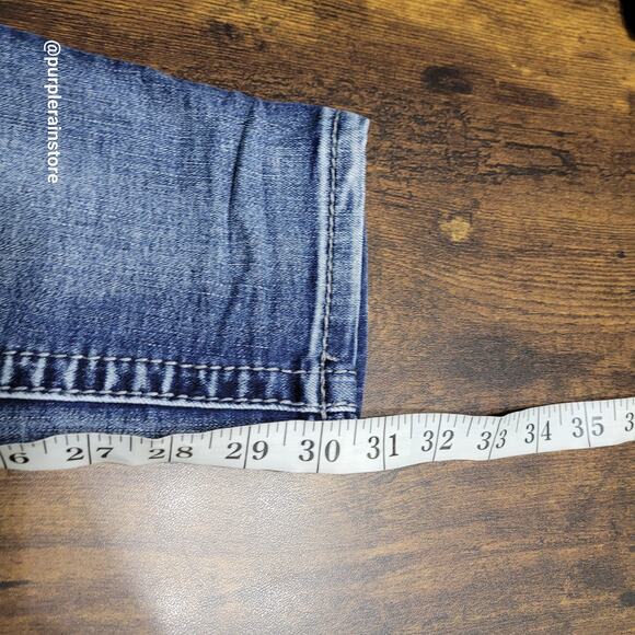 Maurices Jeans 28 Skinny Low Rise Sequins Embellished Thick Stitch Stretch Denim - Picture 9 of 12